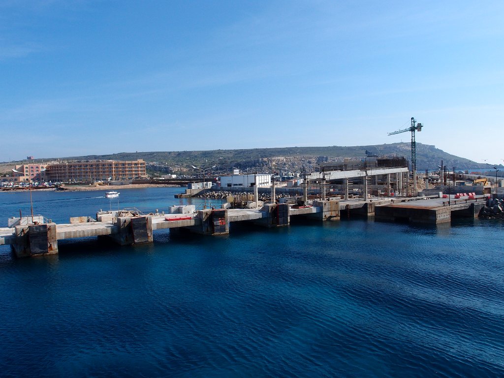 Constructing the ferry terminal at Cirkewwa